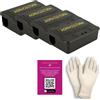 AGRI-CULTURA® | Contenitore Esca per Topi Piccoli con Chiave | Trappola per Topi | Set con 4 box Contenitori per Esche, Guanti e Guida con Consigli Utili | Conforme HACCP.