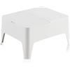 Shaf Alaska, Tavolino Da Giardino, 58 x 48 x 30 cm, Colore Bianco
