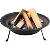 Avilia Braciere da Giardino 52 cm - Braciere da Esterno in Metallo Resistente al Calore per Riscaldamento e BBQ, Fornacella a Carbone Compatta per Griglia Barbecue e Atmosfera Outdoor