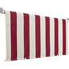 Wintem Tenda da Sole a Caduta Righe Bordeaux 250x200 cm, Tenda Parasole da Esterno con Rullo in Alluminio, Protezione UV, Attacco a Soffitto Incluso