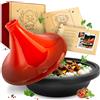 KRUSTENZAUBER Tajine da 2-4 persone - Tajine orientale in ghisa di alta qualità da 27 cm - Tajine adatta a induzione e forno, pentola tajine