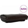 vidaXL Telone 650g / m² Marrone 3 x 4 m Tela con rivestimento in PVC