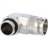 Harting Connettore angolare HARTING R15 maschio/femmina per parete frontale, colore argento - 1 pezzo
