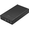 LogiLink Alloggiamento HDD/SSD SATA USB-C, 2,5"/3,5", senza utensili, nero