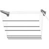 Jumbo Stendibiancheria Stendino 100cm da Parete e Soffito, Saliscendi, Bacchette in Acciaio Inox, 6 metri di Stenditura, mod. Steed Inox