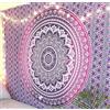 RAJRANG Arazzo ombre rosa - 84x90 pollici decorativo hippie regina mandala muro appeso al dormitorio indiano bohémien Audio estetico floreale per decorazioni per la camera da letto