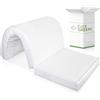 EVERGREENWEB MATERASSI & BEDS EVERGREENWEB - Materasso Singolo 80x190 H 10 cm per Divano Letto, Pronto letto con Piega su Seduta, PIEGHEVOLE in Poliuretano Ortopedico Rivestimento Bianco ANALLERGICO, Laccetti di Fissaggio BED SOFA