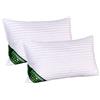 EVERGREENWEB MATERASSI & BEDS EVERGREENWEB Cuscini Letto Coppia 40x70 Alti 15cm 2 Guanciali Lavabili in Lavatrice Ortopedici per Dolori Cervicali Imbottitura 100% Fiocco MEMORY SOIA Antiacaro Morbidi Effetto Piuma Fodera Bianca