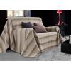 BIANCHERIAWEB Telo Arredo Copridivano Multiuso Copritutto Cotone Modello Sharane Arredatutto 1 Piazza Beige-Tortora