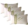 EVERGREENWEB MATERASSI & BEDS EVERGREENWEB - 4 Cuscini Memory Foam con Fodera ALOE VERA 40x70 alti 15cm 2 Coppia Guanciali Letto per Dolori Cervicali tessuto Sfoderabile Imbottitura 100% Fiocco Anallergico ideali x tutti Materassi
