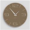 Giallobus - Orologio Bilay - Simple relief - Legno Mdf - Premium 45x45cm - n.22 Taupe - Artigianale Made in Italy - Silenzioso - Idea regalo - Moderni doppio livello