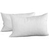 EVERGREENWEB MATERASSI & BEDS Evergreenweb - Cuscini Divano Moderno 30x50, Coppia Guanciali per Letto in Fiocco Memory Foam da Arredo Casa o Esterno Alti 15 cm, Imbottitura Morbida Effetto Piuma, Fodera Bianca Offerta Prime