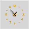 Giallobus - Orologio da Parete Adesivo Grande Float - Typos - Legno Mdf - Float ⌀ 60/80/110cm - 19 - Beer - Orologio da parete moderno - Numeri adesivi 3d - Diametro variabile 60/80/100cm