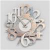Giallobus - Orologio Bilay - Carved - Legno Mdf - Premium 30x30‎‎cm - 17 - Mixed marble - Artigianale Made in Italy - Silenzioso - Idea regalo - Moderni doppio livello