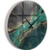 Giallobus - Orologio Linea Basic - Taglio di Pietra - Emeraldgold - Vetro acrilico - Basic 30x30 - Meccanismo silenzioso - Pronto da appendere - Orologi moderni