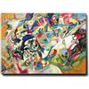 Giallobus - Quadro - Vassily Kandinsky - Composizione n. 7 - Tela Canvas Telaio Premium Alto Spessore - 70x50 - Pronto da appendere - Quadri moderni per la casa