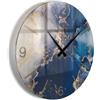 Giallobus - Orologio Linea Basic - Taglio di Pietra - Oceanbrass - Vetro acrilico - Basic 30x30 - Meccanismo silenzioso - Pronto da appendere - Orologi moderni