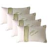 EVERGREENWEB MATERASSI & BEDS EvergreenWeb - 2 Coppia di Cuscini in Lattice Naturale con Fodera Aloe Vera BIO Sfoderabili e Lavabili, Modello Saponetta 100% Fiocco Lattice, 4 Guanciali Letto per Dolori Cervicali Alti 15 cm 42x72