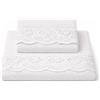 Corredocasa SET Asciugamani 1+1 in Spugna di Puro Cotone, Prodotto in Italia - Set Viso 60x100 e Ospite 40x60 con Pizzo Macramè - Morbidi, Assorbenti e di Alta Qualità - Idea Regalo Bagno (Bianco)