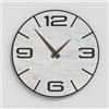 Giallobus - Orologio Bilay - Simple relief - Legno Mdf - Premium 30x30‎‎cm - n.37 Grey marble - Artigianale Made in Italy - Silenzioso - Idea regalo - Moderni doppio livello