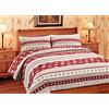 BIANCHERIAWEB Copripiumino Letto Sacco Piumone E Federa In 100% Cotone Fantasia Tirolese Chalet Montagna Disegno Corvara
