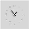 Giallobus - Orologio da Parete Adesivo Grande Float - Typos - Legno Mdf - Float ⌀ 60/80/110cm - 10 - Dirty - Orologio da parete moderno - Numeri adesivi 3d - Diametro variabile 60/80/100cm