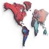 Giallobus - MAPPA DEL MONDO - DECORAZIONE DA PARETE IN LEGNO MDF (MDF Crazystrokes, 190L x 105l cm)