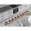 BIANCHERIAWEB Tappeto Passatoia Antiscivolo con Stampa Digitale Dis. Cani Legno 50x180 Cani Legno
