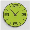 Giallobus - Orologio Bilay - Simple relief - Legno Mdf - Premium 30x30‎‎cm - n.14 Acid green - Artigianale Made in Italy - Silenzioso - Idea regalo - Moderni doppio livello