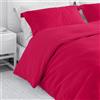 Corredocasa Copripiumino in Puro Cotone Morbidissimo Tinta Unita Made in Italy Dotato di Federa/e Disponibile in una Vasta Gamma di Colori e Per Tutti i Tipi di Letto (Fucsia, Una Piazza e Mezza)