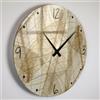 Giallobus - Orologio Linea Basic - Foglie d'autunno - Vetro acrilico - Basic 30x30 - Meccanismo silenzioso - Pronto da appendere - Orologi moderni