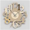Giallobus - Orologio Bilay - Carved - Legno Mdf - Premium 30x30‎‎cm - 16 - Grain - Artigianale Made in Italy - Silenzioso - Idea regalo - Moderni doppio livello