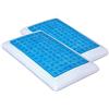 EVERGREENWEB MATERASSI & BEDS EVERGREENWEB - Coppia Cuscini Memory Foam con GEL forato Traspirante Anallergico, per Cervicale, 2 Fodere COOLMAX® e 100% Cotone Antiacaro Guanciali Sfoderabili Lavabili in Lavatrice