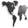 Giallobus - MAPPA DEL MONDO - DECORAZIONE DA PARETE IN LEGNO MDF (MDF Darkwood, 130L x 72l cm)