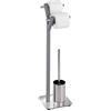 Wenko 22720100 Albero Combinato Set WC in Acciaio Inossidabile/Acciaio Cromato/Grigio 20 x 20 x 73,5 cm