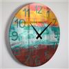 Giallobus - Orologio Linea Basic - Acqua e fuoco - Vetro acrilico - Basic 30x30 - Meccanismo silenzioso - Pronto da appendere - Orologi moderni