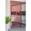 BIANCHERIAWEB Tenda Antimosca Antirumore Catenella Perline A Caduta Pannello Porta Finestra Casa Rosso 140x230 Rosso