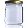 FERRAMENTA BONIFAZIO Barattoli in vetro per la conservazione da 212 ml in confezione da 120 pezzi con TAPPO ORO per conservare marmellata, peperoncino, pesto e non solo (120 pezzi da 212 ml)