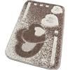 emmevi Tappeto Bagno Morbido Antiscivolo Assorbente Moderno Scendiletto Doccia MOD.ITACA 50X110_Beige