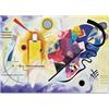 Giallobus - Quadro - Vassily Kandinsky - Giallo rosso e blu - Vetro acrilico - 140x100 - Pronto da appendere - Quadri moderni per la casa