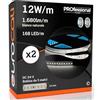 Eurocali Striscia LED 5 metri Professionale 24V 60W 12 W/mt - KIT con 2 Strisce Monocolore da 840 LED 168 LED/mt e 8400 Lumen 1680 Lm/mt 140 Lm/W - Luce Bianco Naturale 4000K (Pacco 2 Bobine da 5mt)