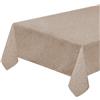 emmevi Tovaglia Tavolo Cucina Antimacchia Bordata Plastificata Copritavolo 135x180 Cm Marrone Pastello