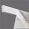 Byour3 - Barra con strappo Accorciabile + Supporti + Peso piattina - Bastone per Tenda a Pannello per Vetro Tendine Porta Finestra infisso Binario riloga Alluminio Tende Pacchetto (Bianco RAL, 75cm)
