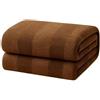 Corredocasa Plaid in Pile Extra Morbido e Soffice con Elegante Trama Scozzese - Leggero e Confortevole - Coperta Perfetta per Divano, Letto (Beige, Matrimoniale 210x240)