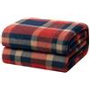 Corredocasa Plaid in Pile Extra Morbido e Soffice con Elegante Trama Scozzese Made in Italy - Leggero e Confortevole - Coperta Perfetta per Divano, (Blu/Rosso, Singolo 130x160)