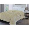Corredocasa Piumone/Piumino Trapunta Coral Tinta Unita Made in Italy Caldo Double Face Vellutata Cinigliata Soffice Morbida Moderno Durevole Ideale per Casa (Matrimoniale, Beige)