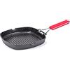 Moneta Bistecchiera 24 x 24 cm Pro Grill con Manico Pieghevole anche per Induzione antiaderente