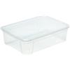 M home by Mazzei Mondex M-Home | Scatola portaoggetti in plastica trasparente con aperture + coperchio, 56 x 39,5 x 17 cm, 25,6 l, SPACE BOX | PLS616