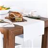 Mobili Fiver, Runner da Tavola Gioele in cotone 45x200, Bianco, runner da tavola moderno Cotone 100%, Made in Italy