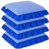 Corredocasa Set di 4 Cuscini per Sedia con Lacci a 4 Punti, Imbottiti e Rivestiti in Policotone - Design Confortevole, Made in Italy, Disponibili in Diversi Colori per Cucina Casa (Blu Country)